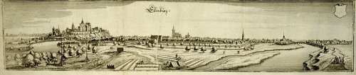 Ansicht von Eilenburg 1650. Quelle: Sammlung H.-P.Haack, Leipzig