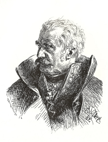 Gebhardt Leberecht von Blücher, Zeichnung: Adolf von Menzel