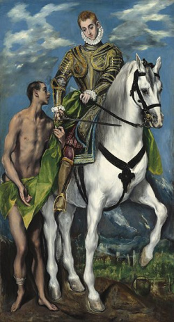 Saint Martin and the Beggar. Gemälde von El Greco.