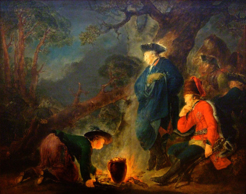 Friedrich der Große vor der Schlacht bei Torgau.