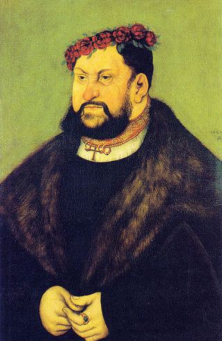 Kurfürst Johann der Beständige. Gemälde von Lucas Cranach d. Älteren.