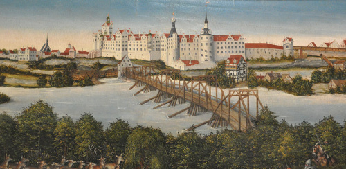 Schloss Hartenfels Torgau. Gemälde von Lucas Cranach dJ