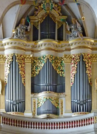 Die große Silbermannorgel im Freiberger Dom, Freiberg, Sachsen