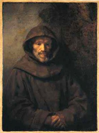 Rembrandt Harmenszoon van Rijn (1606 - 1669): Ein Mönch (genauer: ein Franziskaner). 