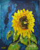 Sonnenblumen –  in Erinnerung an Vincent van Gogh gemalt  